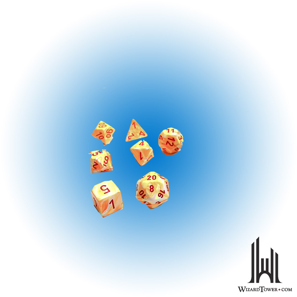 Festive - Polyhedral 7-Die Set - Sunburst / Red